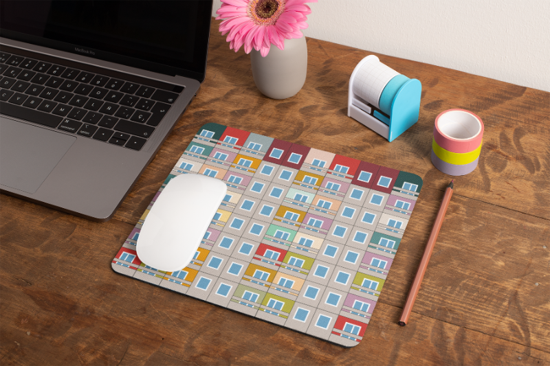 Mousepad: Bunte Platte