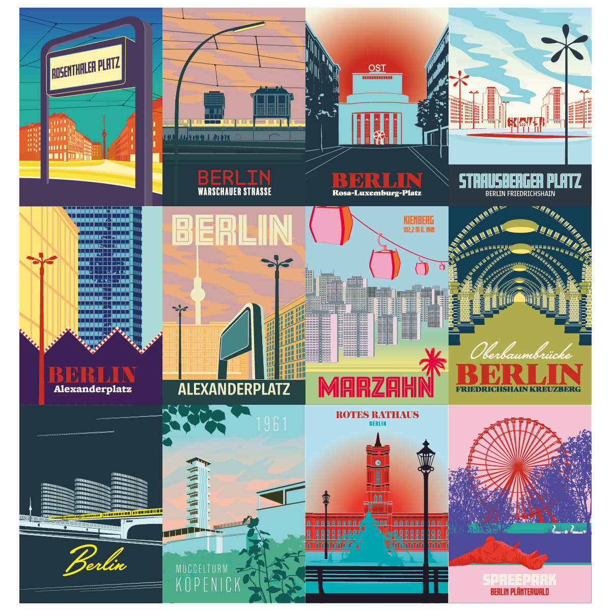 Postcard set: East Berlin