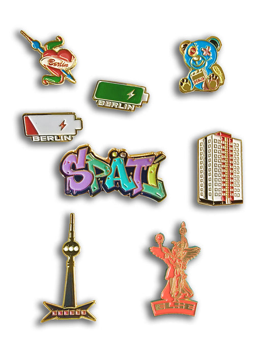 Ecken, Kanten & Emaille: Berlin Pins