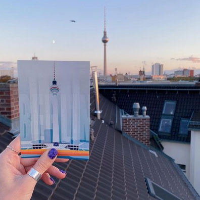 Grafische Berlin Postkarten - von Alexanderplatz bis Zoo