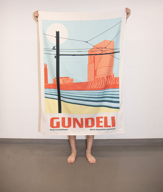XL Badetuch: Basel Gundeli