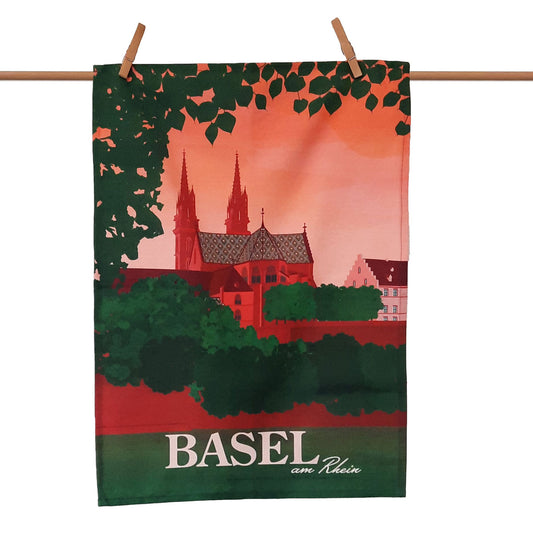 Basel Geschirrtuch: Basler Münster
