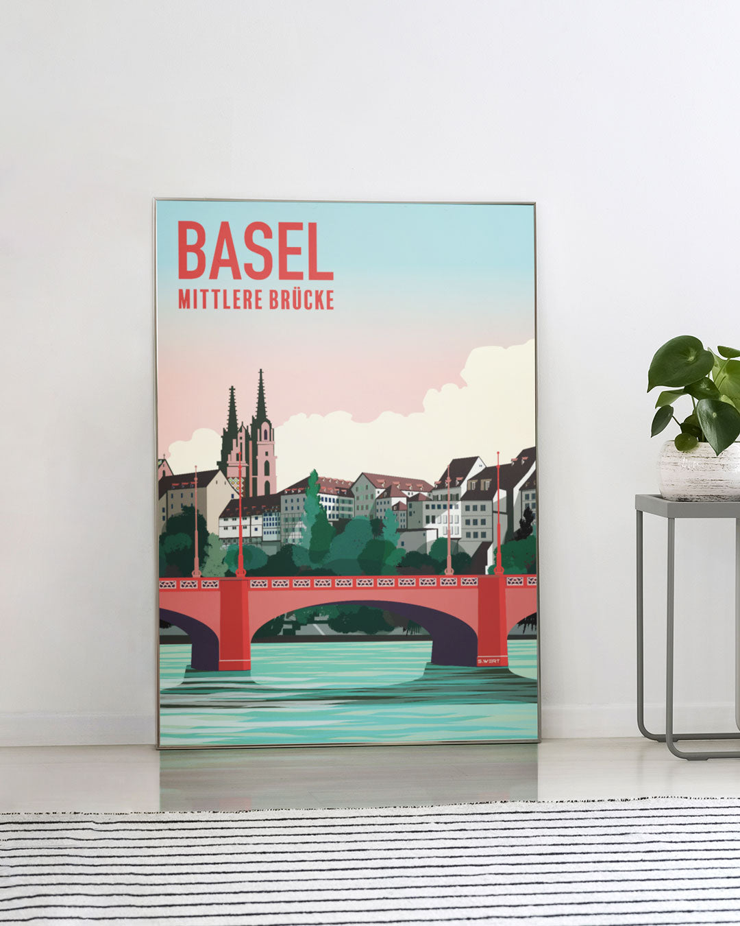 Basel Poster: Mittlere Brücke