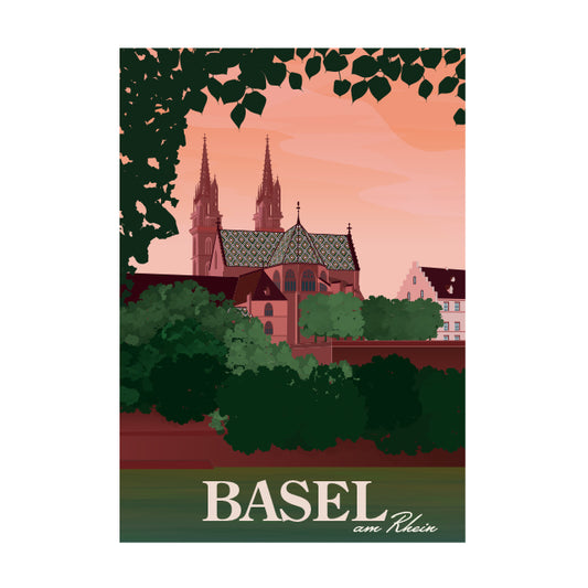 Postkarte: Basel Münster