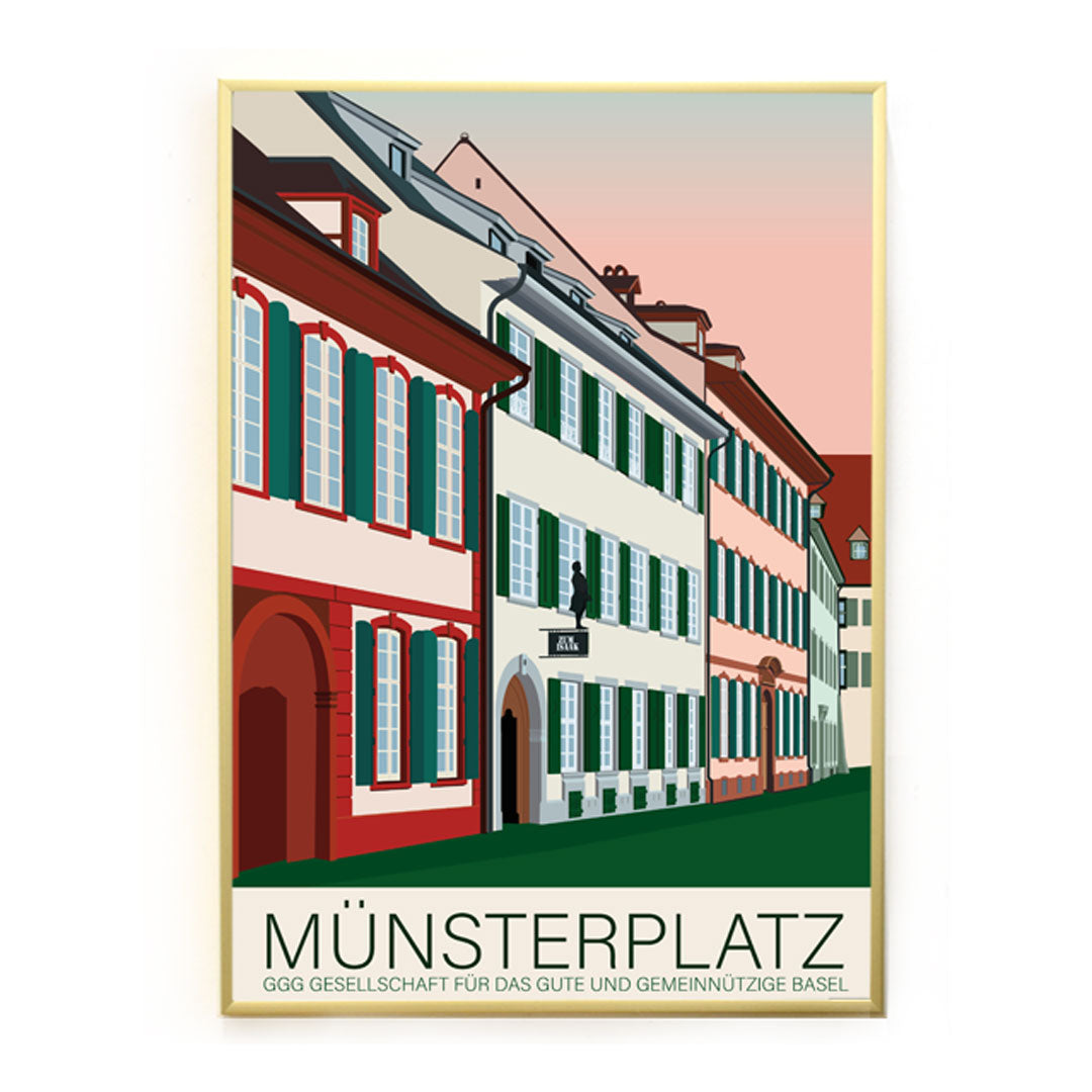 Basel Poster: Münsterplatz