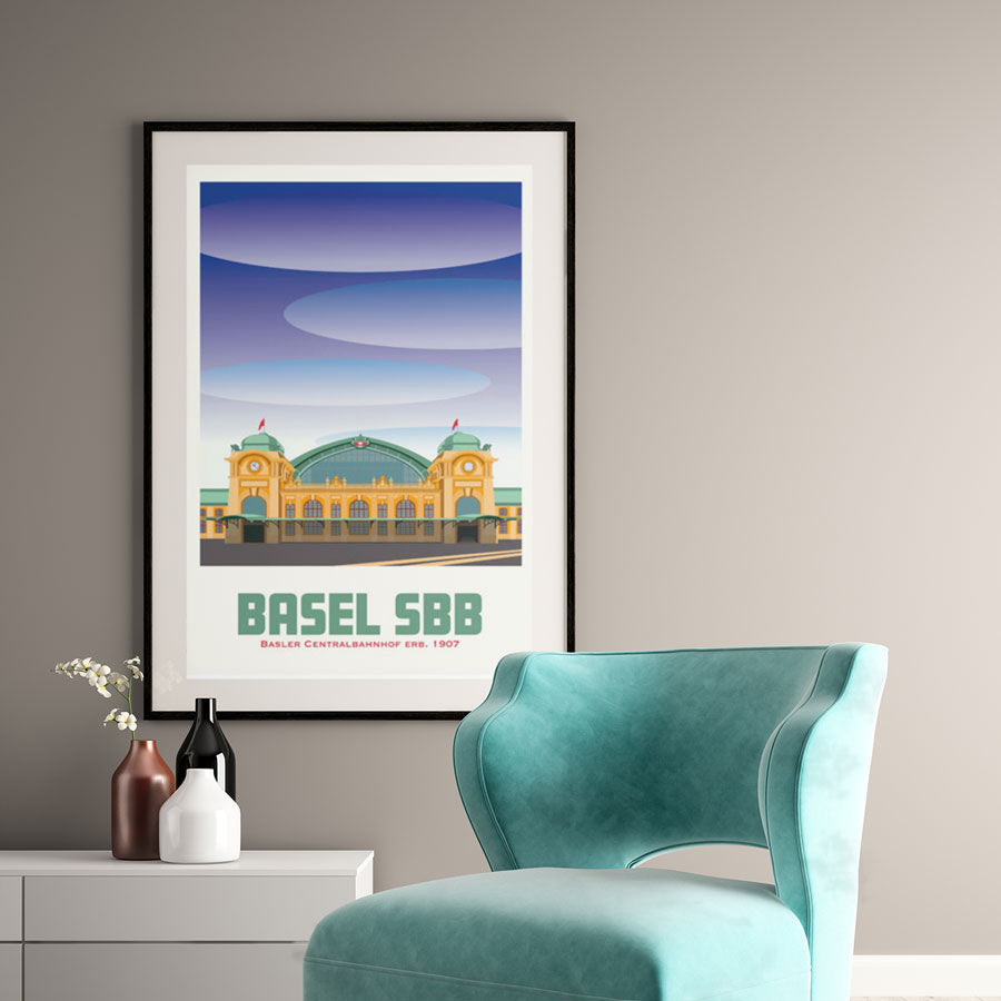 Basel Poster: Basel- SBB