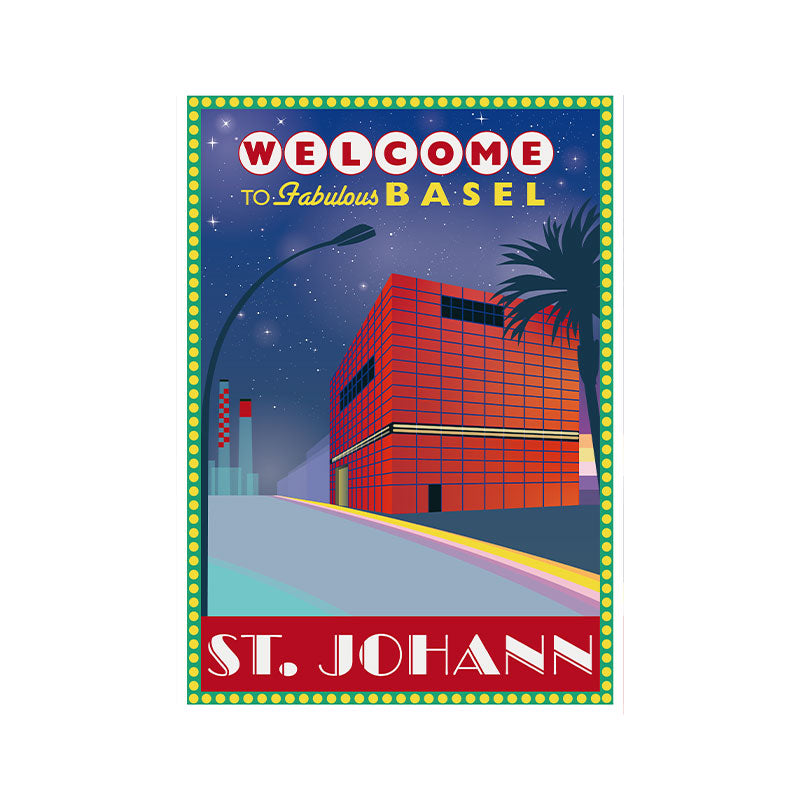 Postkarte: Basel St. Johann