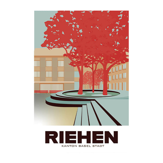 Postkarte: Basel Riehen