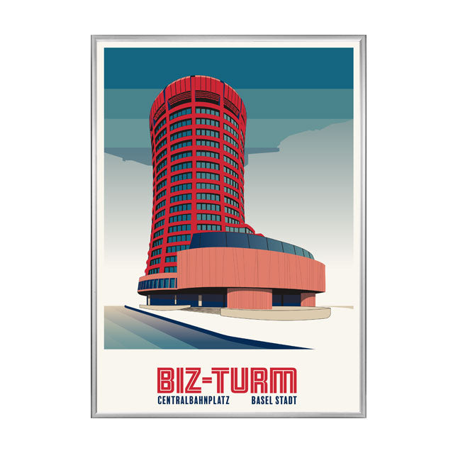 Basel Poster: BIZ-Turm