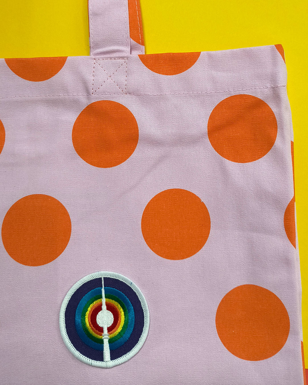 Baumwolltasche Berlin Pride orange Bubbles
