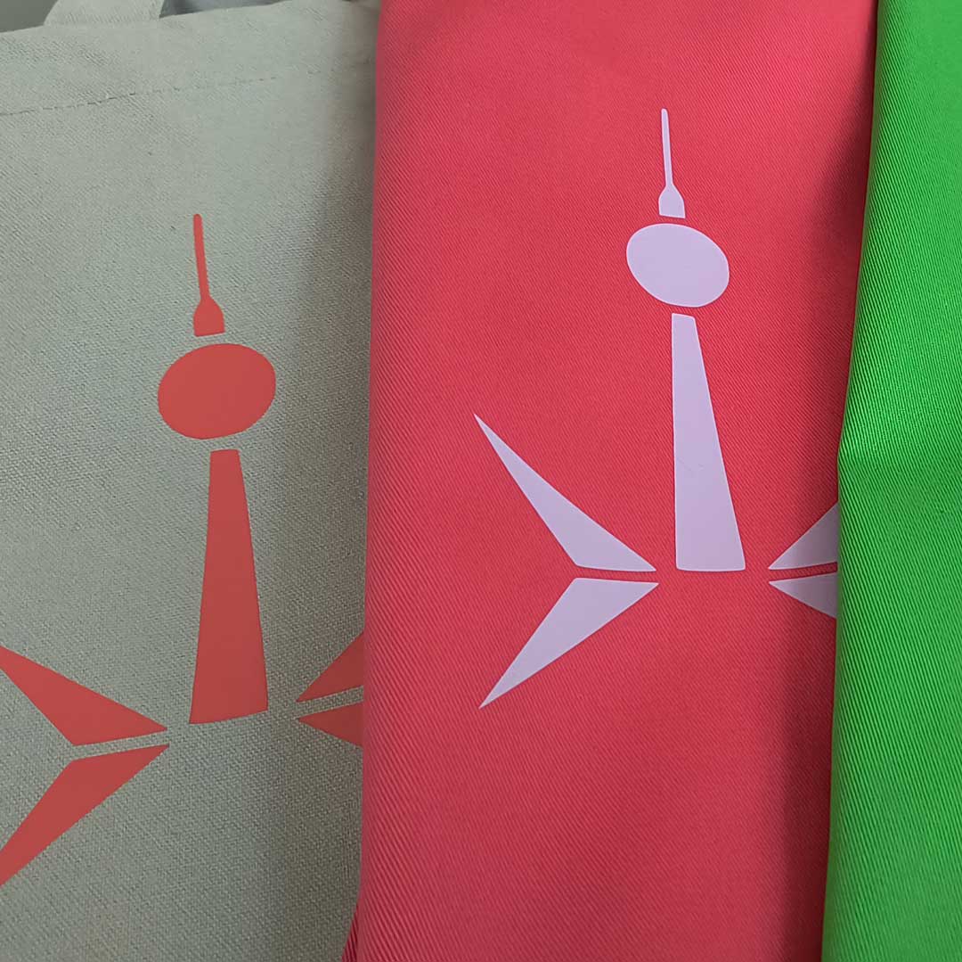 Berlin Bag: Fernsehturm Rakete pink violet