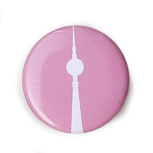 Button: Fernsehturm rosa