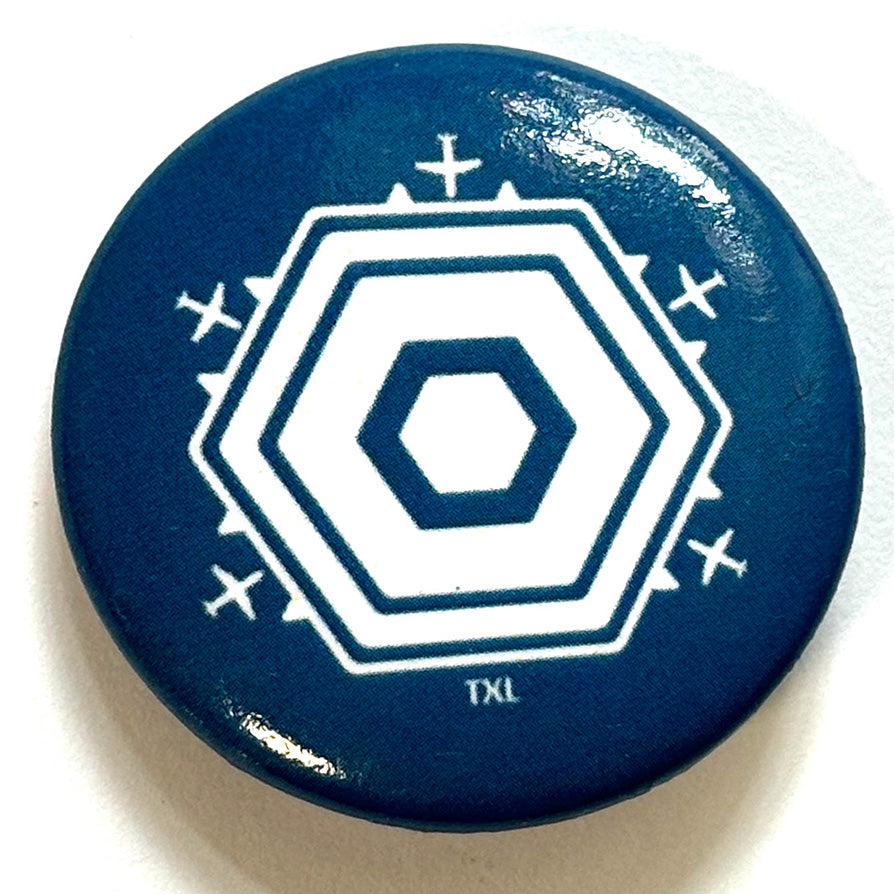 Button: Tegel blau