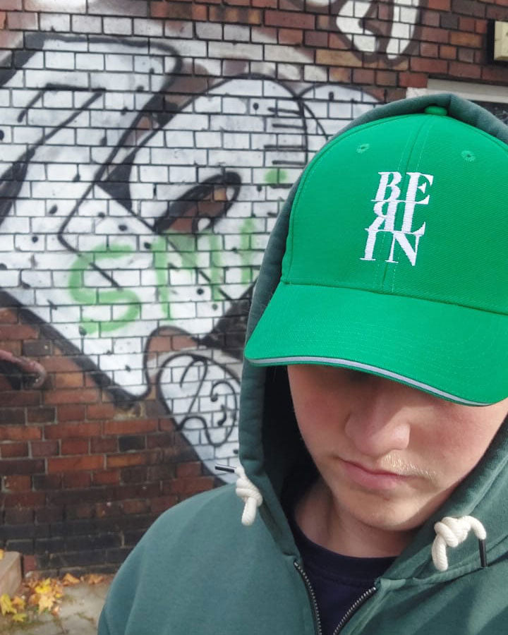 Basecap: Berlin Typo green