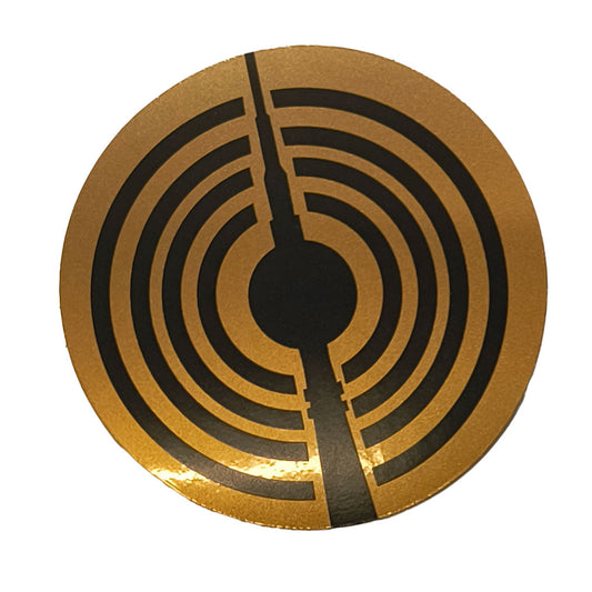 Sticker: Fernsehturm rund gold