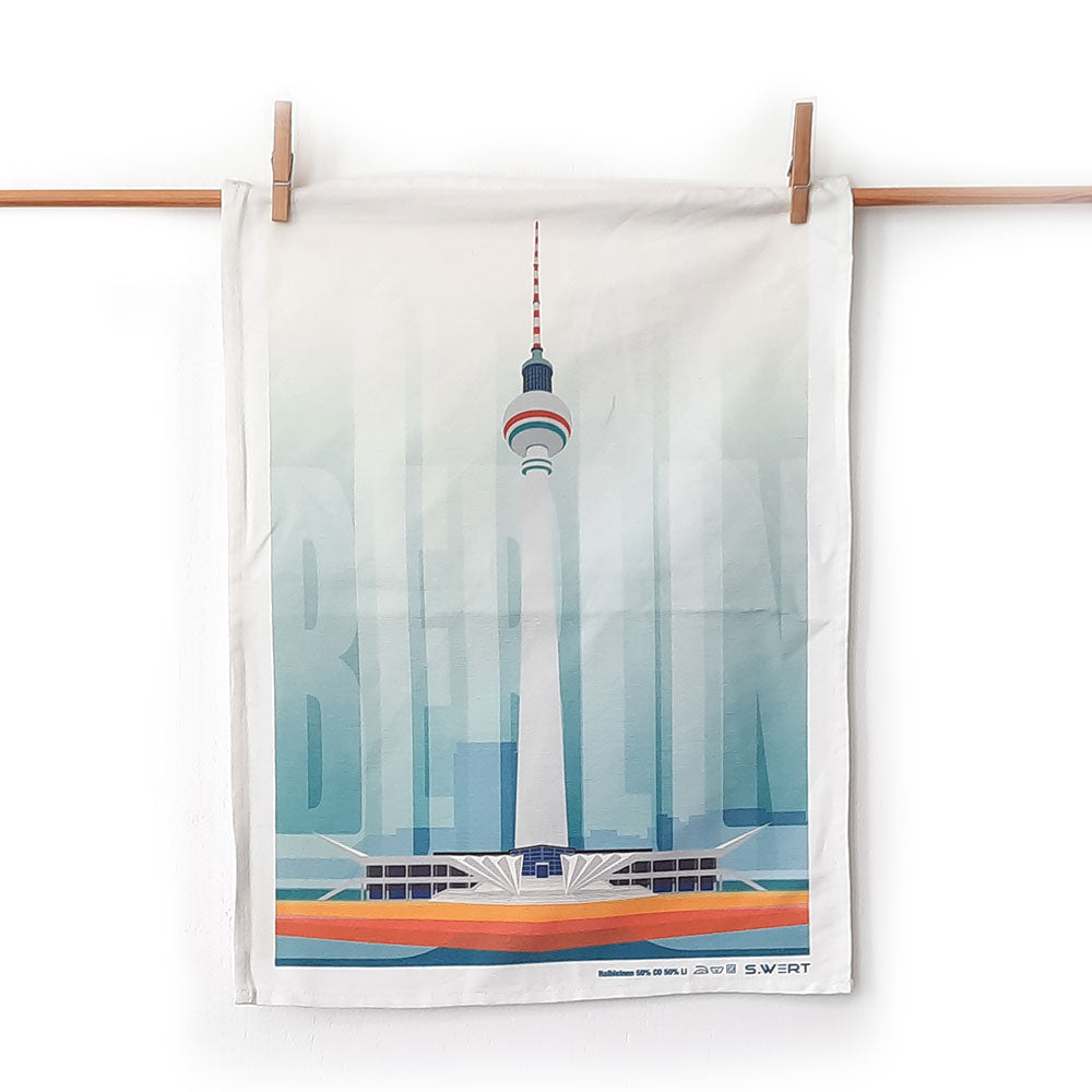 Berlin Küchentuch mit Fernsehturm Illustration