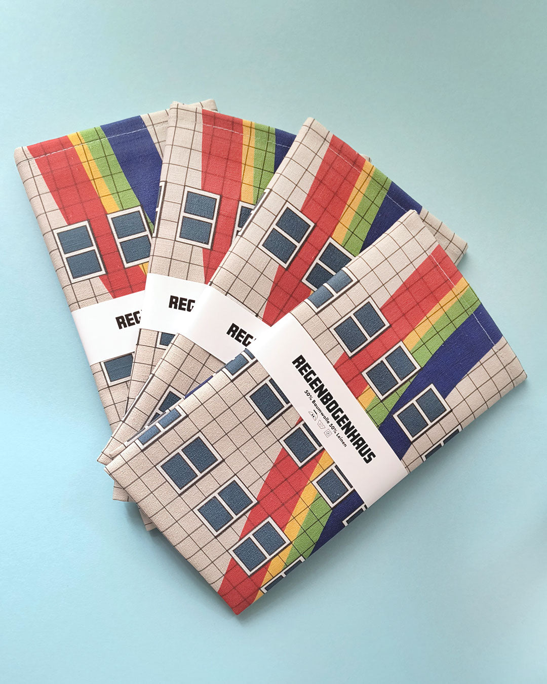 Geschirrtuch: Regenbogenhaus