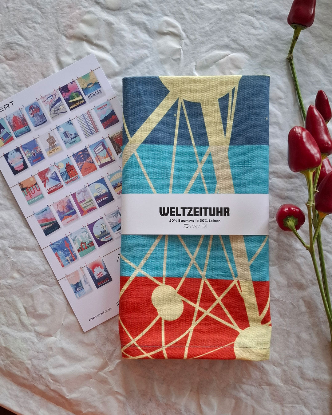 Geschirrtuch: Weltzeituhr