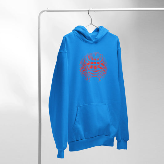Hoodie: Berliner Fernsehturm Disco blau rot