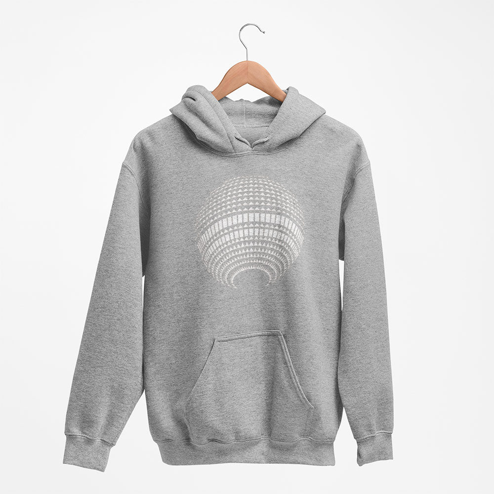 Hoodie: Berlin TV Tower Disco gray white