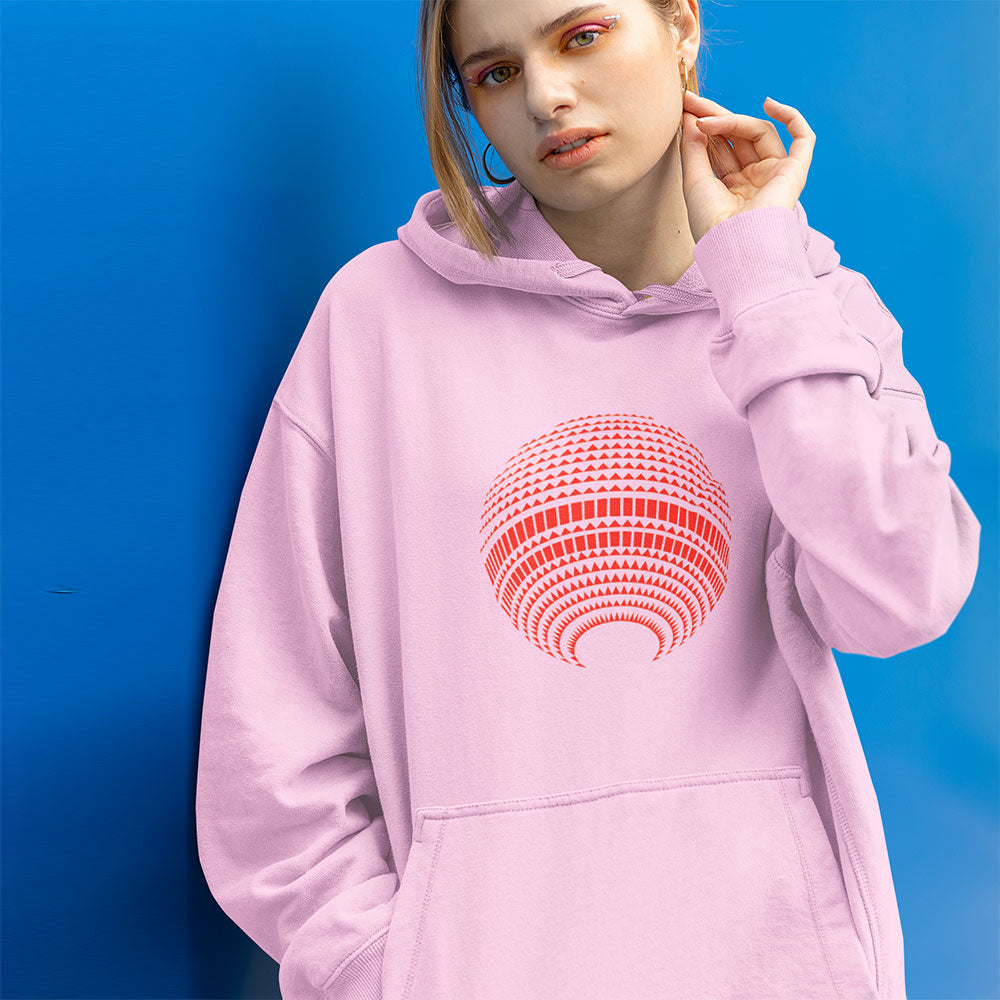 Hoodie: Berliner Fernsehturm Disco pink rot