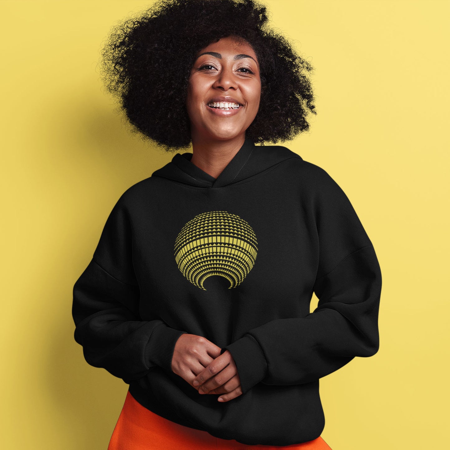 Berlin Cotton Hoodie: Fernsehturm Disco gold