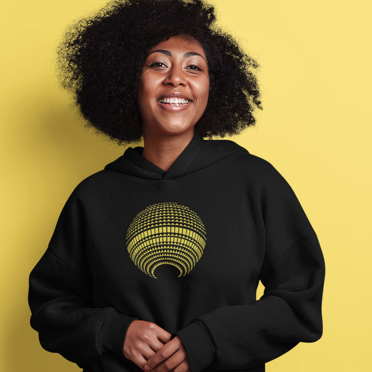 Berlin Cotton Hoodie: Fernsehturm Disco gold