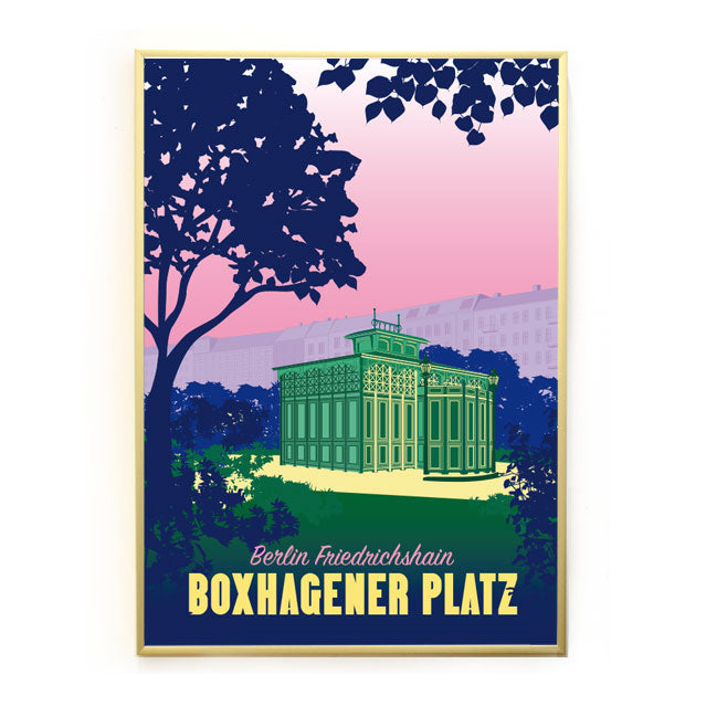 Berlin Poster: Boxhagener Platz