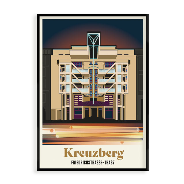 Berlin Poster: Kreuzberg Friedrichstraße IBA87
