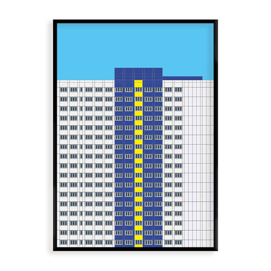 Poster: Plattenbau WHH GT Blue