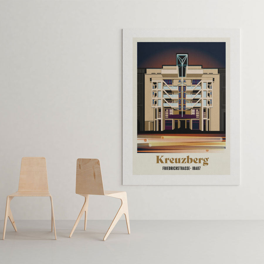 Berlin Poster: Kreuzberg Friedrichstraße IBA87