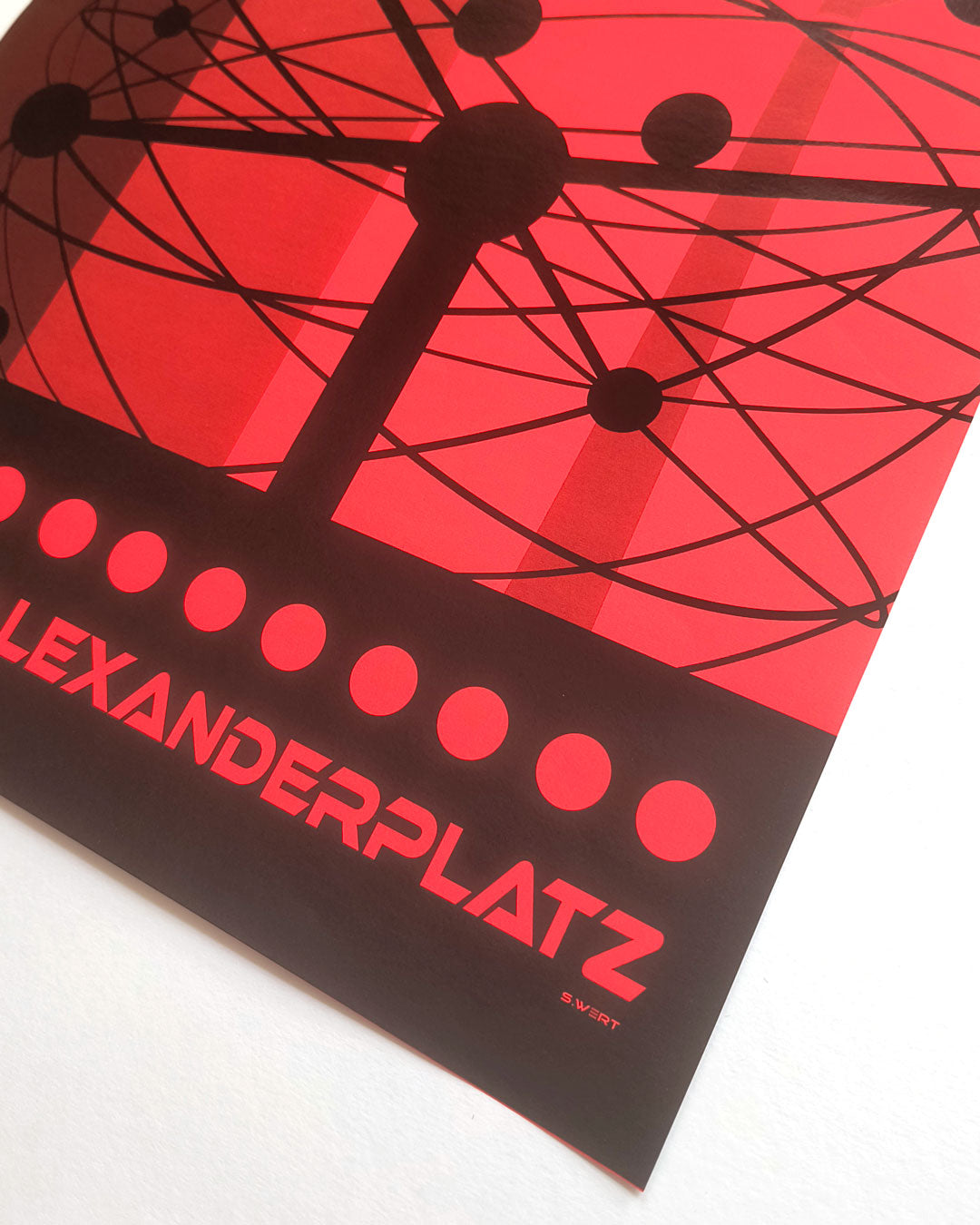 Neon Berlin Poster: Weltzeituhr