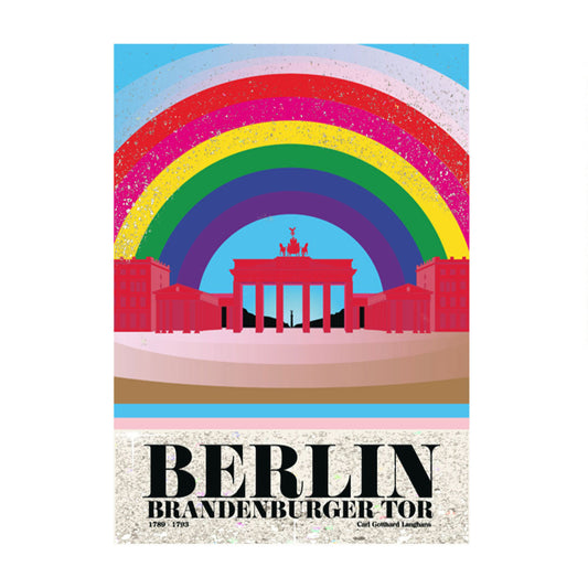 Berlin Postkarte: Brandenburger Tor Pride