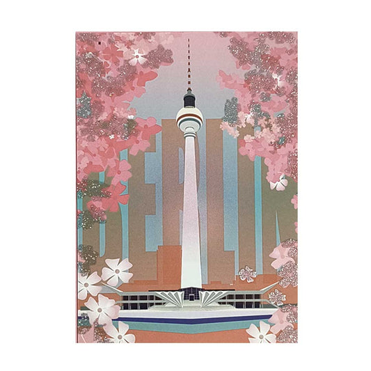 Postkarte: Fernsehturm Spring Vibes