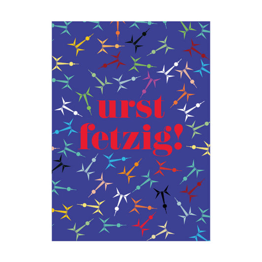 Postkarte: Urst Fetzig Fernsehturm Konfetti