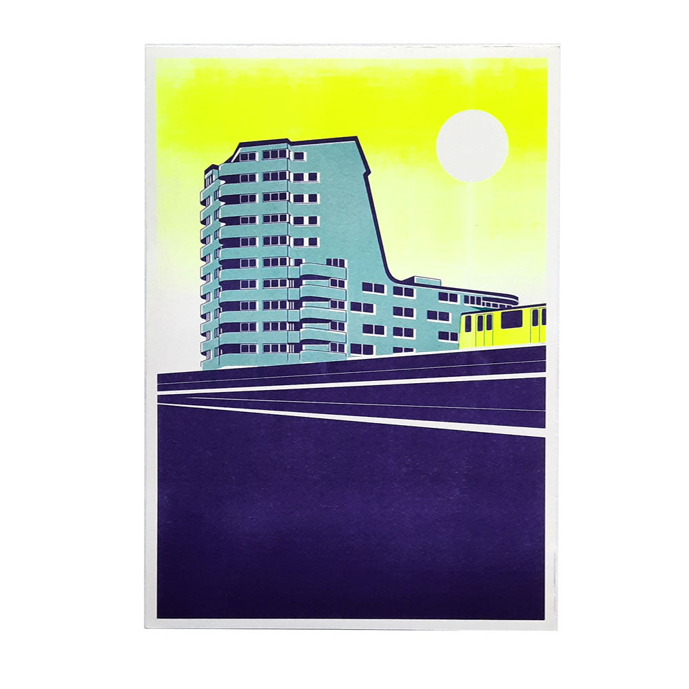 Riso Art Print: Hallesches Tor - fluo yellow