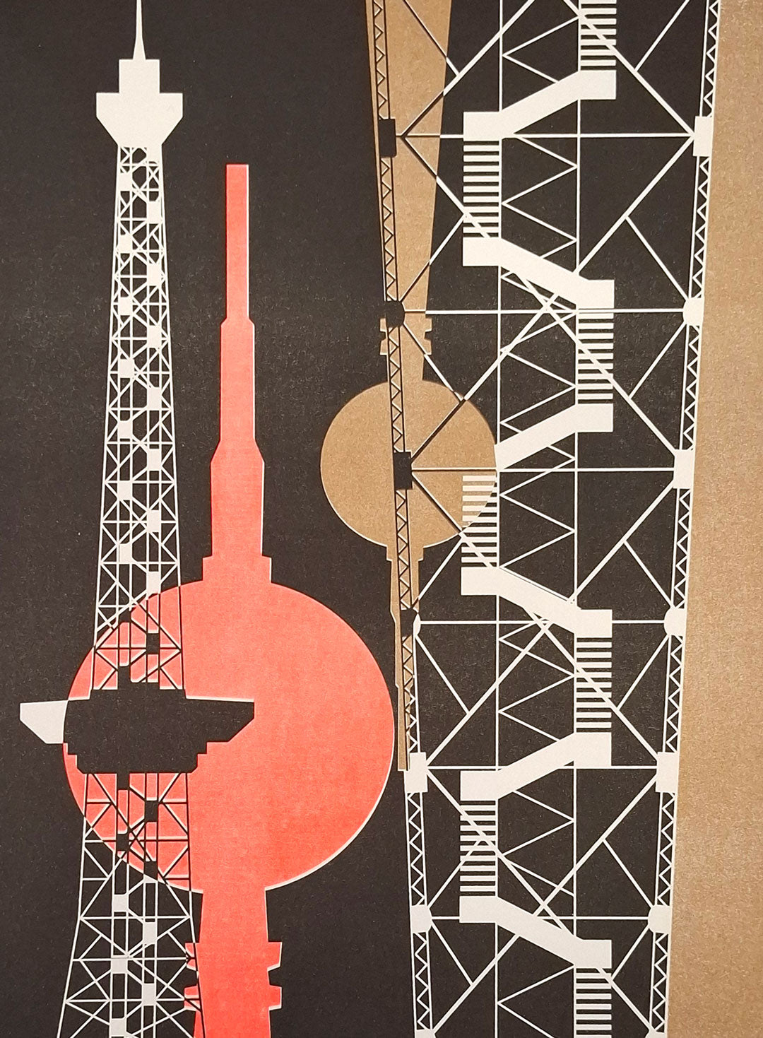 Riso Art Print: East West - black