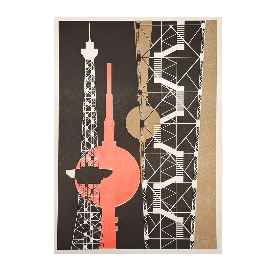 Riso Art Print: East West - black