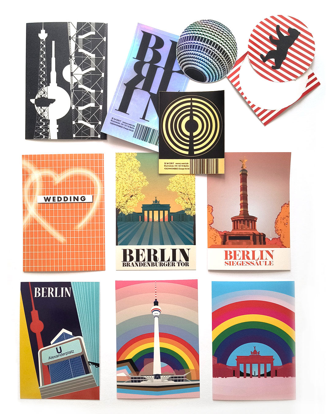 Sticker: Fernsehturm rund gold