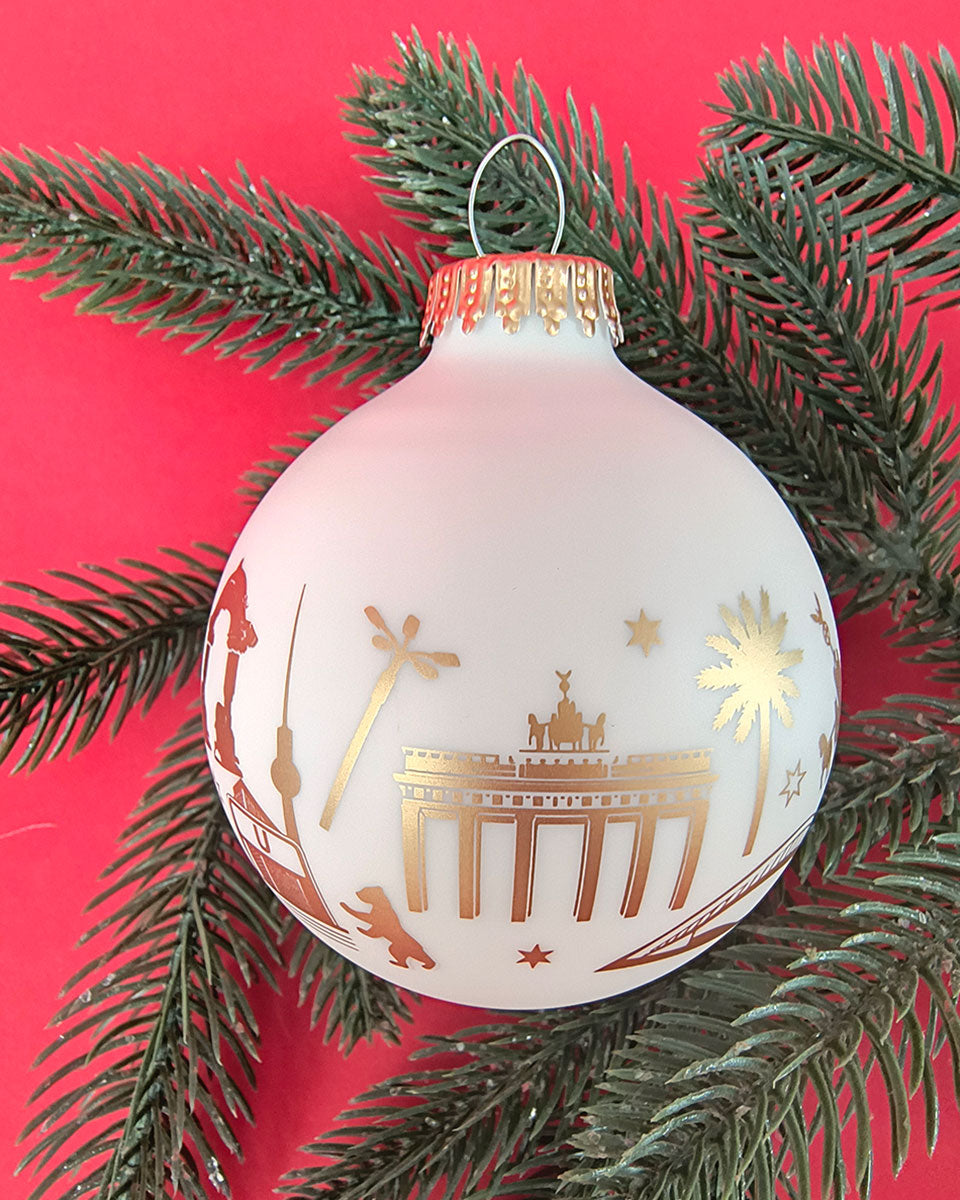 Weihnachstkugel: Berlin gold