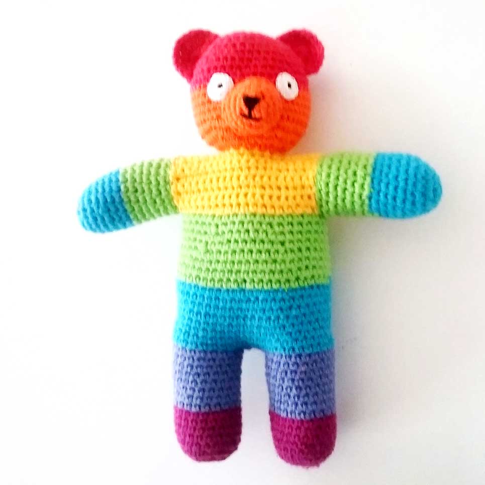 Handmade crochet donut bear
