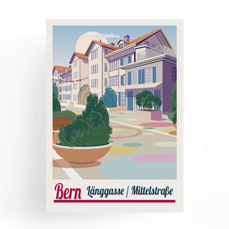 Bern Poster: Bern-Länggasse-Mittelstraße