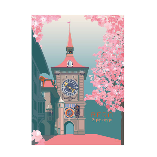Schweiz Postkarte: Bern Zytglogge Frühling