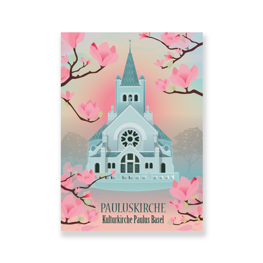 Postkartensticker: Basel Pauluskirche