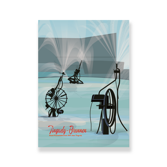 Postkartensticker: Basel Tinguely-Brunnen