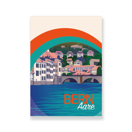 Postkartensticker: Bern Aare
