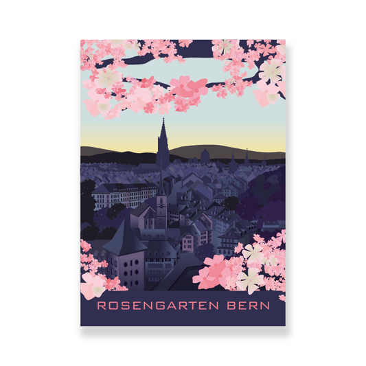 Postkartensticker: Bern Rosengarten