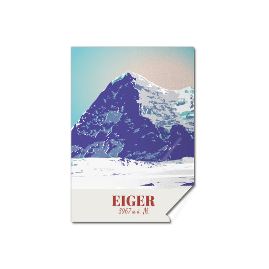 Postkartensticker: Berner Alpen Eiger