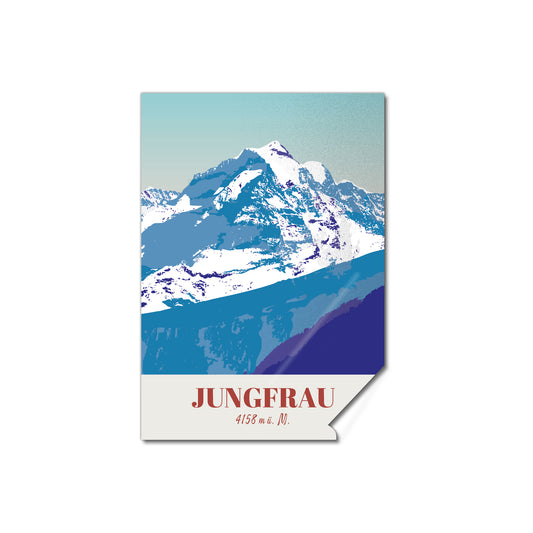 Postkartensticker: Berner Alpen Jungfrau