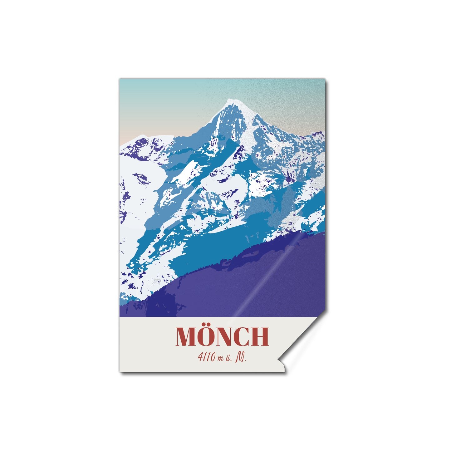 Postkartensticker: Berner Alpen Mönch